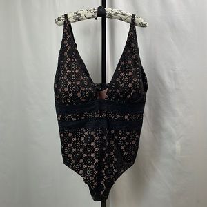 Meet Curve Black Lace One Piece Swimsuit, Size 4XL, NWT